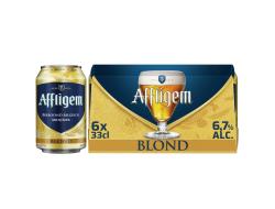 Affligem Blond 6,7% 33 cl per blik, tray 24 blikken